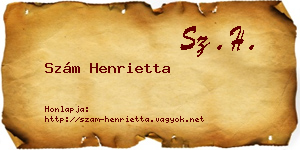 Szám Henrietta névjegykártya